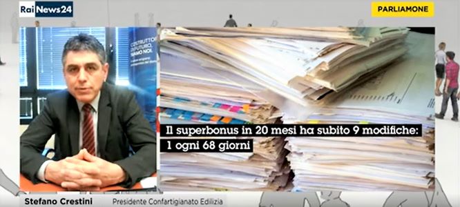 BONUS EDILIZIA – Il Presidente Crestini a RaiNews24: ‘Sbloccare subito la cessione del credito’
