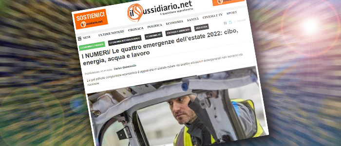 STUDI – Le emergenze dell’estate 2022: cibo, gas, acqua e difficile reperimento lavoratori. L’analisi di Confartigianato su IlSussidiario.net