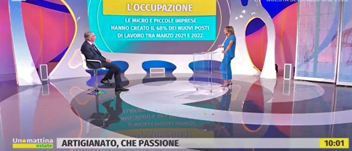 MEDIA – Granelli a UnoMattina: “Artigianato e Mpi, la tradizione che si rinnova e conquista il mondo”