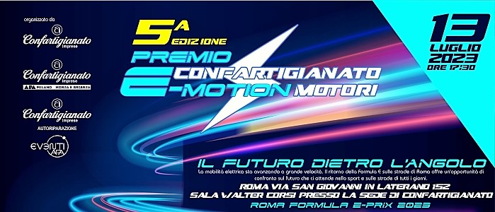 EVENTI – Il futuro della mobilità elettrica protagonista al Premio Confartigianato Motori Formula E