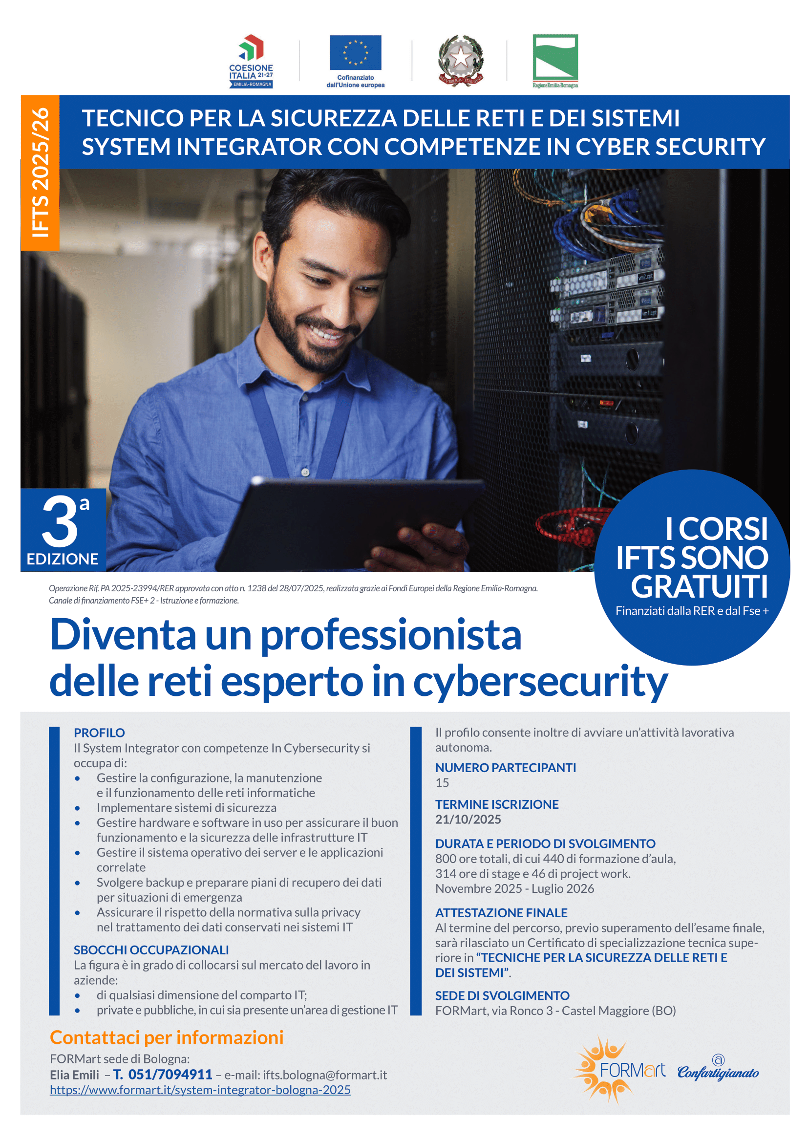 FORMart – Diventa un professionista  delle reti esperto in cybersecurity